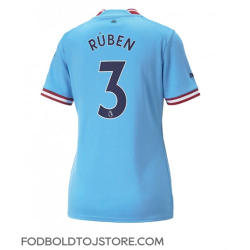Manchester City Ruben Dias #3 Hjemmebanetrøje Dame 2022-23 Kortærmet